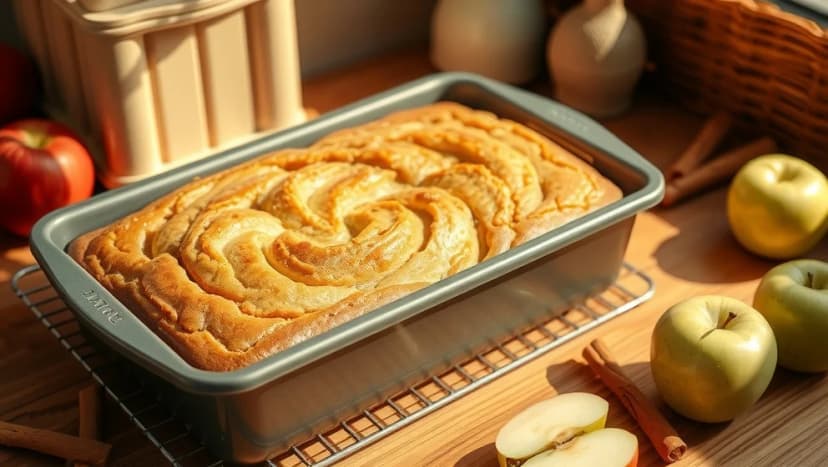 Äppelkaka i långpanna hos Fredriks fika