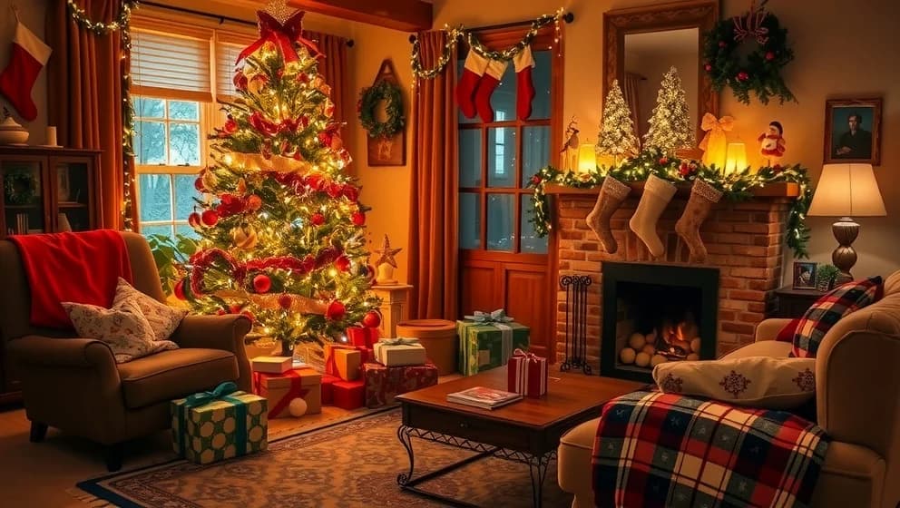 Ett päron till farsa firar jul tillsammans