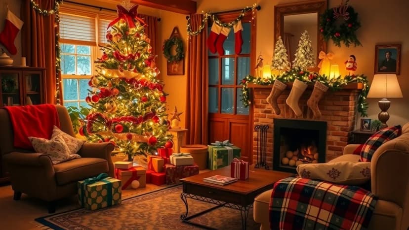 Ett päron till farsa firar jul tillsammans