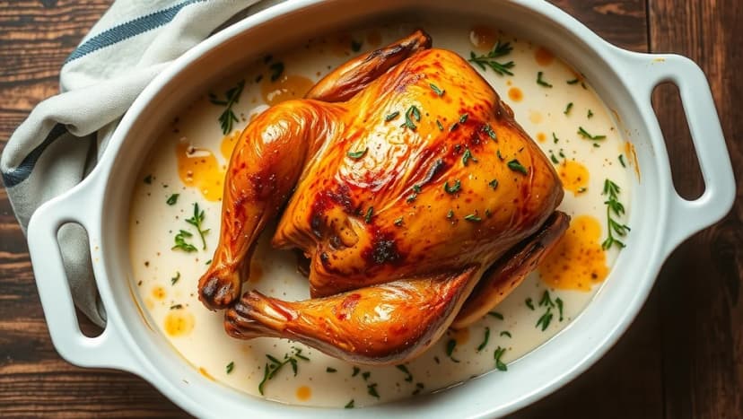 Kyckling i ugn med gräddsås som smakar himmelska