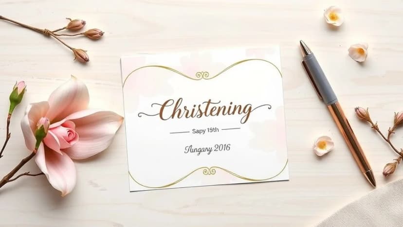 Vad skriver man på ett dopkort